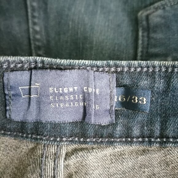Levi's Womens Denim Blue Slight Cute Classic Straight Leg Jeans Size 16/33 - Picture 5 of 8